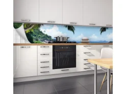 Küchenrückwände<Myspotti Küchenrückwandfolie Seychellen Selbstklebend 450 cm x 60 cm