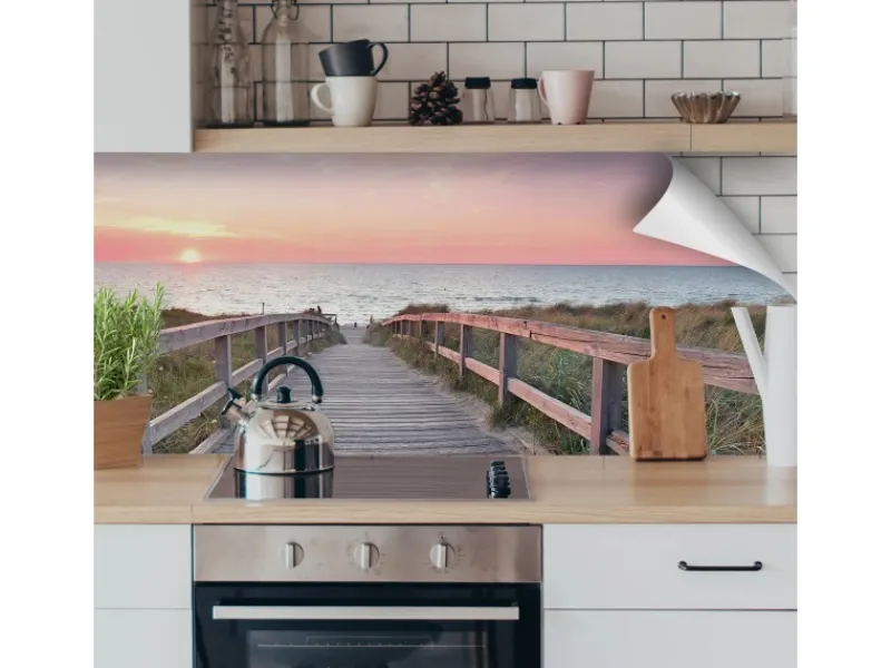 Myspotti Küchenrückwandfolie Ostseestrand Selbstklebend 220 cm x 60 cm< Küchenrückwände