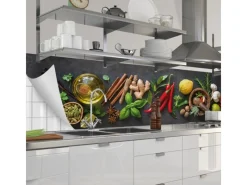 Myspotti Küchenrückwandfolie Fresh Spice Selbstklebend 280 cm x 60 cm< Küchenrückwände
