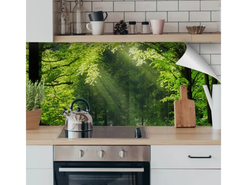 Küchenrückwände<Myspotti Küchenrückwandfolie Sommerwald Selbstklebend 220 cm x 60 cm