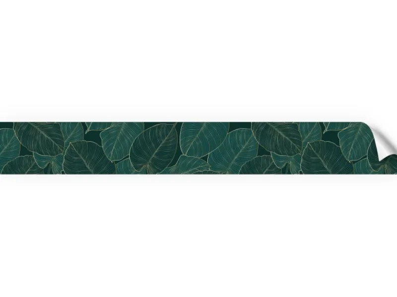 Myspotti Küchenrückwandfolie Leaves Green Selbstklebend 450 cm x 60 cm< Küchenrückwände