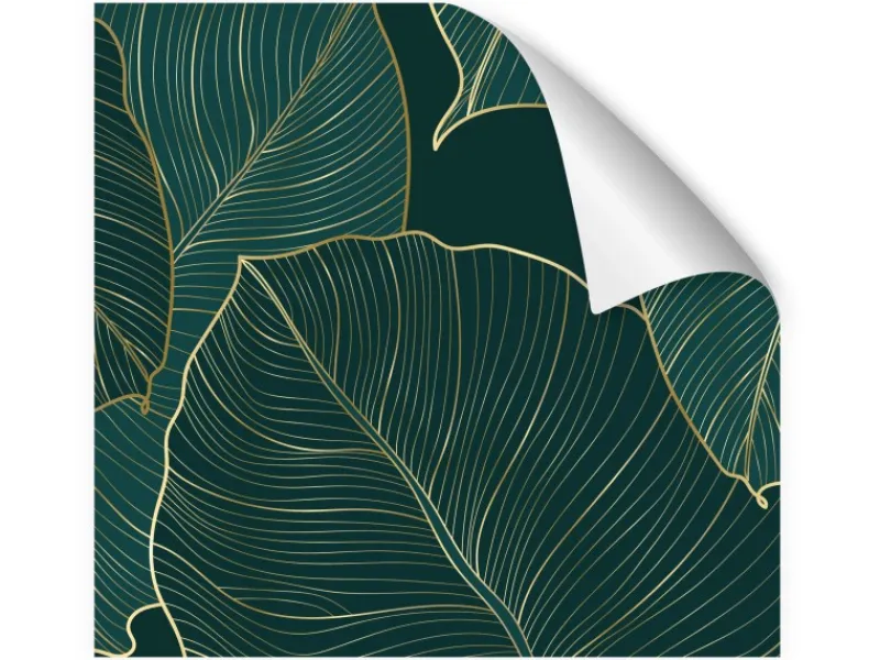 Myspotti Küchenrückwandfolie Leaves Green Selbstklebend 450 cm x 60 cm< Küchenrückwände