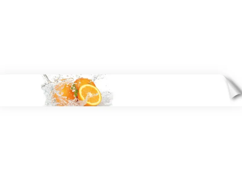 Küchenrückwände<Myspotti Küchenrückwandfolie Aqua Orange Selbstklebend 450 cm x 60 cm