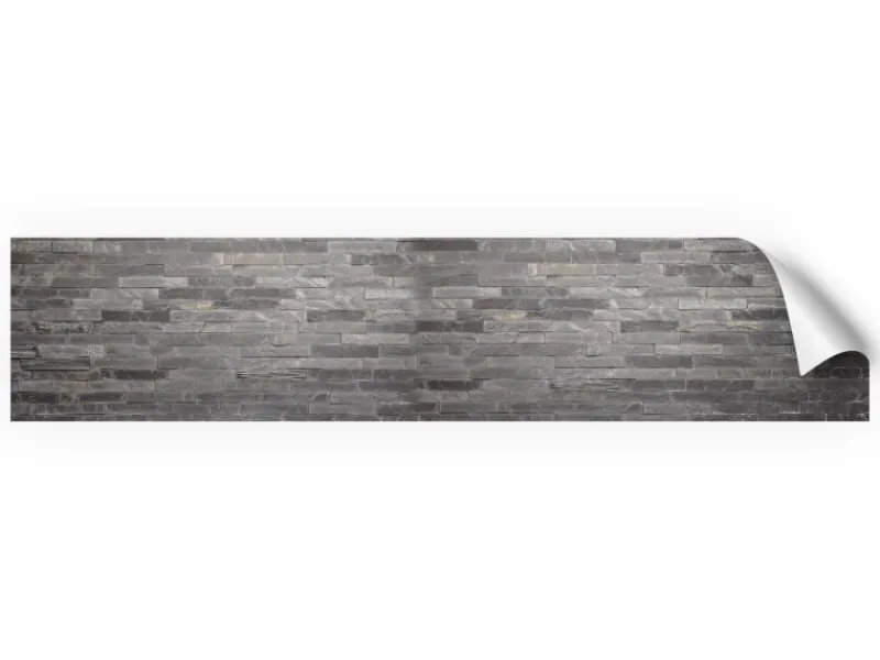 Clearance Myspotti Küchenrückwandfolie Black Bricks Selbstklebend 280 cm x 60 cm