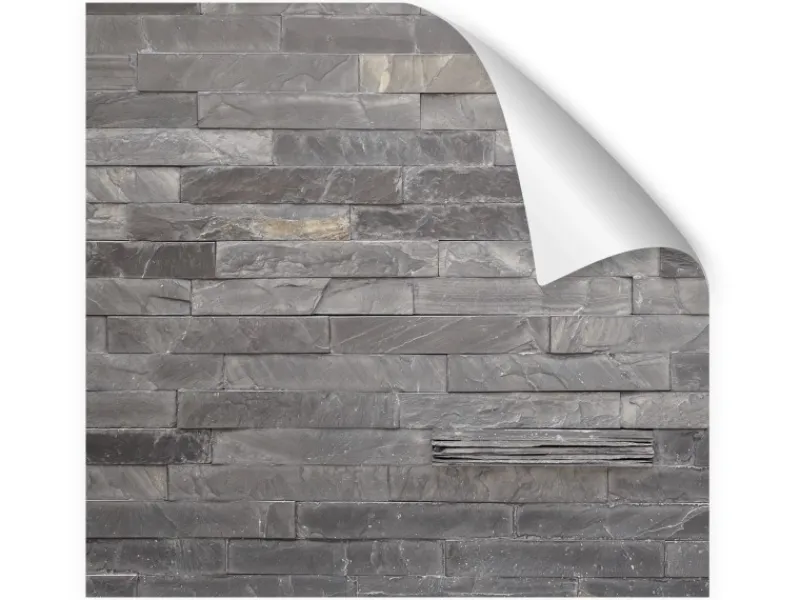 Clearance Myspotti Küchenrückwandfolie Black Bricks Selbstklebend 280 cm x 60 cm