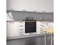 Myspotti Küchenrückwandfolie Chadi Selbstklebend 450 cm x 60 cm Schwarz-Weiß< Küchenrückwände