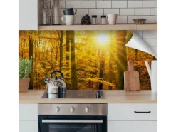 Myspotti Küchenrückwandfolie Herbstwald Selbstklebend 220 cm x 60 cm< Küchenrückwände