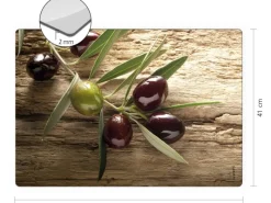 Küchenrückwände|Herde<Myspotti Mini-Spritzschutzplatte Olivenzweig 59 cm x 41 cm