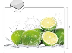 Myspotti Mini-Spritzschutzplatte Aqua Limette 59 cm x 41 cm< Küchenrückwände|Kochfelder