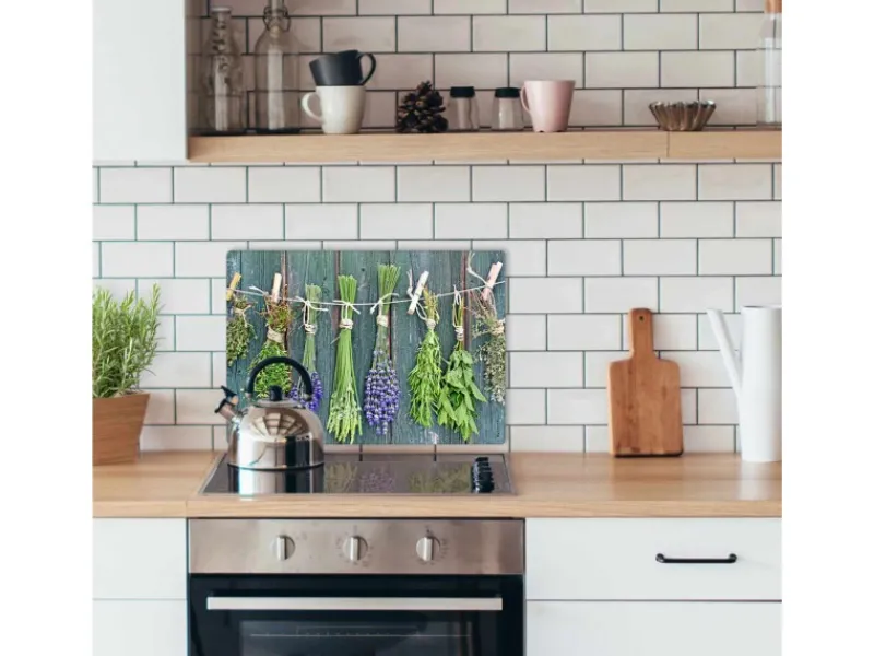 Myspotti Mini-Spritzschutzplatte Kräuter der Provence 59 cm x 41 cm< Küchenrückwände|Kochfelder