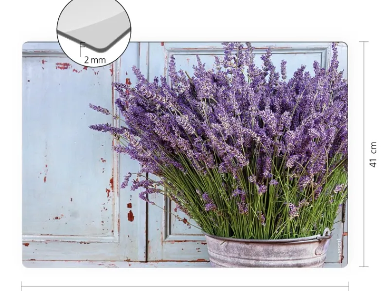 Outlet Myspotti Mini-Spritzschutzplatte Vintage Lavendel 59 cm x 41 cm