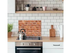 Clearance Myspotti Mini-Spritzschutzplatte Brick Wall 59 cm x 41 cm Braun