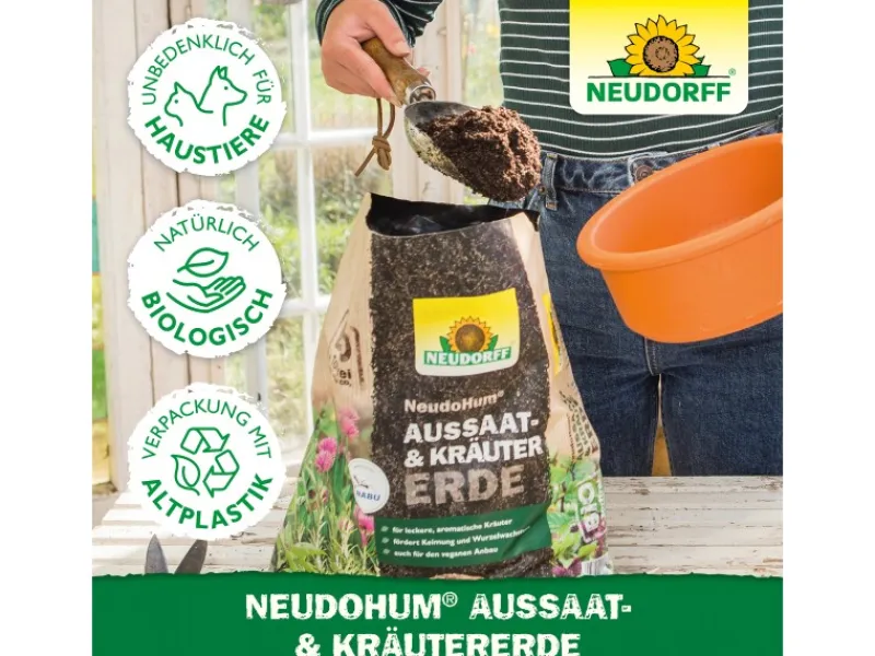 Neudorff Töpfe<NeudoHum Aussaat- und Kräutererde 3 l torffrei
