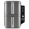 Online Ninja Heißluftfritteuse Double Stack XL SL400EU m. 2 Ebenen 9,5 l Grau