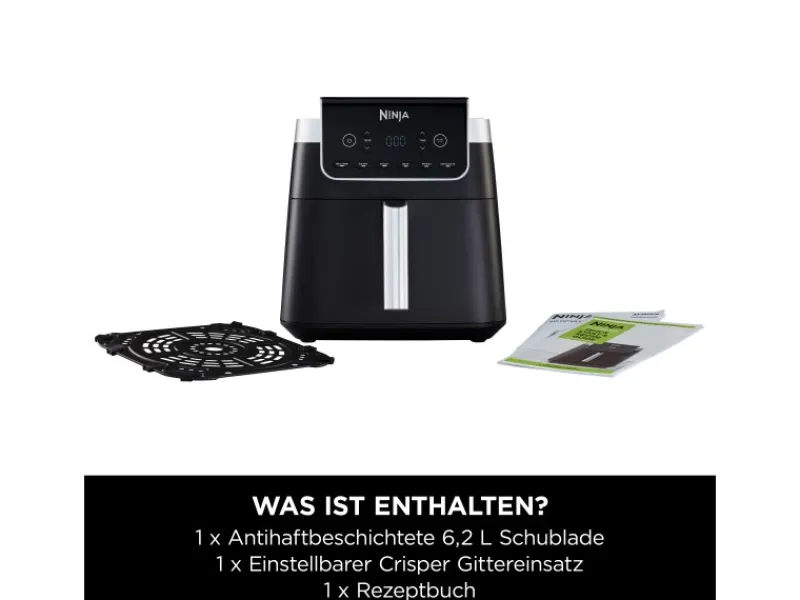Ninja Heißluftfritteuse Max Pro AF180EU 6,2 l< Haushaltsgeräte