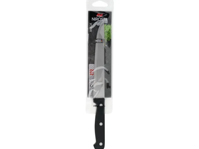 Nirosta Küchenhelfer<Küchenmesser Mega 30 cm Silber-Schwarz