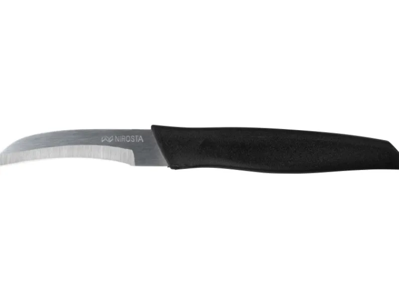 Nirosta Schälmesser Basic 17 cm Schwarz< Küchenhelfer