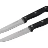 Nirosta Küchenhelfer<Steakmesser Mega 21 cm Schwarz 2 Stück