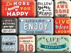 Nostalgic-Art Kühlschränke<Magnet-Set Enjoy Life 9-teilig