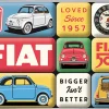 Nostalgic-Art Kühlschränke<Magnet-Set Fiat 500 Loved Since 1957