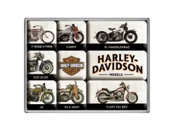 Nostalgic-Art Magnet-Set Harley Davidson Model Chart 9 Stück< Kühlschränke|Küchenhelfer