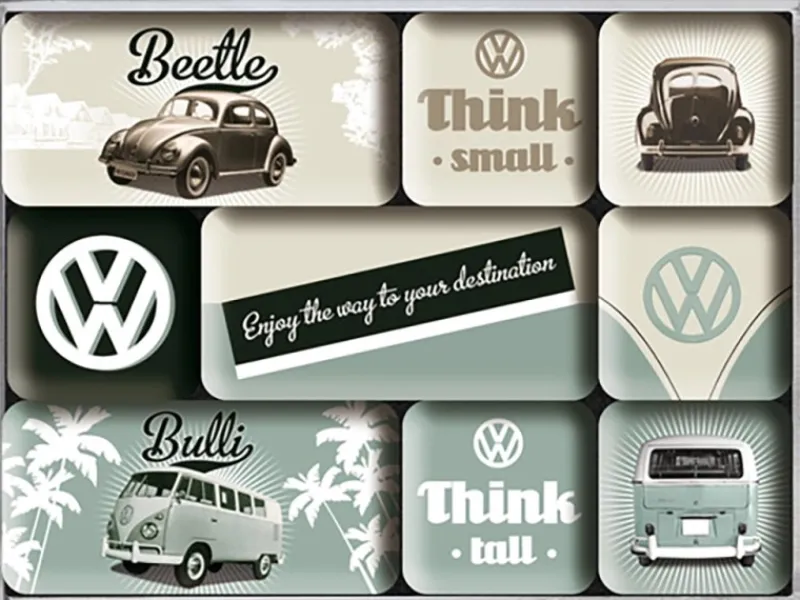 Nostalgic-Art Küchenhelfer<Magnet-Set VW Think Tall & Small