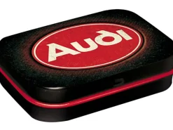 New Nostalgic-Art Pillendose Audi Logo Red Shine
