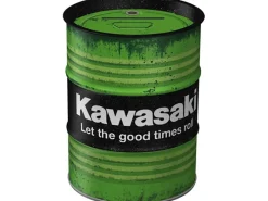 Nostalgic-Art Spardose Ölfass Kawasaki - Let the good times roll Ø 9,3 x 11,7 cm< Vorratsbehälter|Vorratsdosen