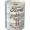Nostalgic-Art Spardose Ölfass Ford Mustang - Horse&Stripes Logo Ø 9,3 x 11,7 cm< Vorratsdosen|Vorratsbehälter