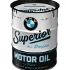 Nostalgic-Art Vorratsdosen|Vorratsbehälter<Spardose Ölfass BMW - Superior Motor Oil Ø 9,3 cm x 11,7 cm