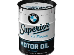 Nostalgic-Art Vorratsdosen|Vorratsbehälter<Spardose Ölfass BMW - Superior Motor Oil Ø 9,3 cm x 11,7 cm