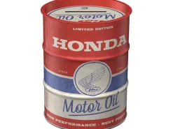 Nostalgic-Art Vorratsdosen|Vorratsbehälter<Spardose Ölfass Honda MC - Motor Oil Ø 9,3 cm x 11,7 cm