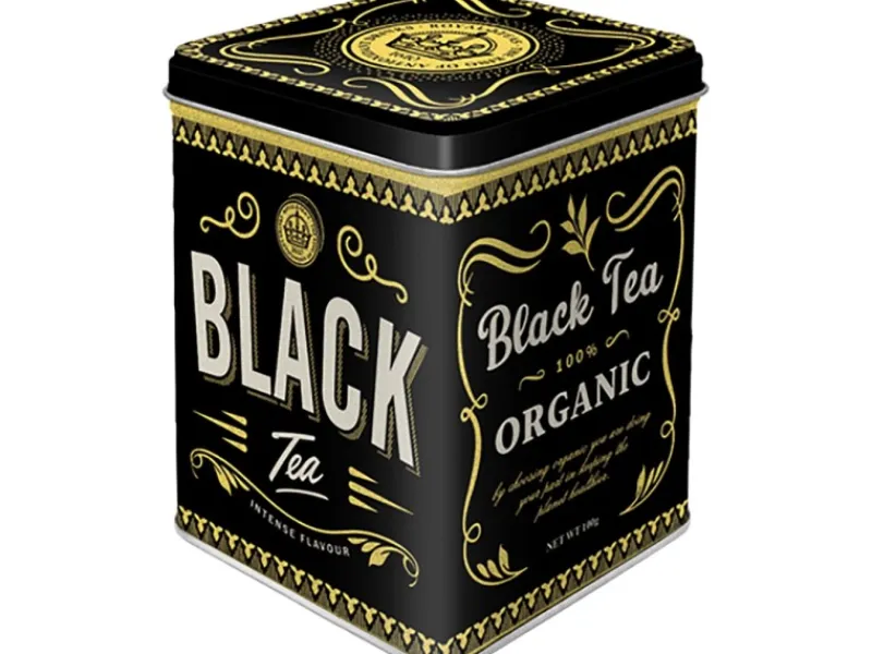 Nostalgic-Art Teedose Black Tea 9,5 x 7,5 x 7,5 cm Schwarz< Vorratsdosen|Vorratsbehälter