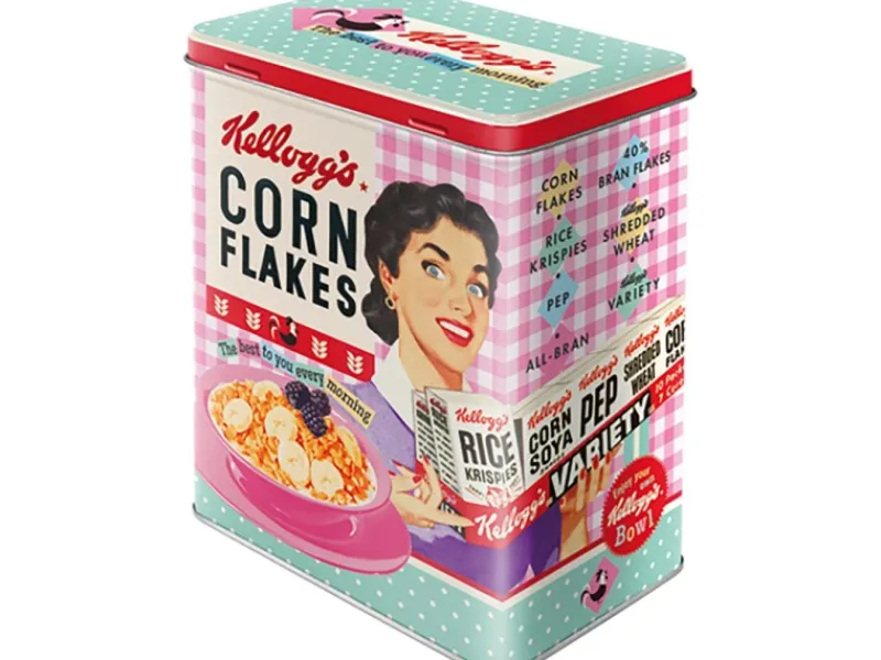 Nostalgic-Art Vorratsdosen<Vorratsdose L Kellogg's Happy Hostess Corn Flakes 20 x 14 x 10 cm