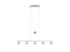 Discount Näve LED-Gegenzug-Pendelleuchte Sphere Chrome 150 cm x 90 cm x 7 cm