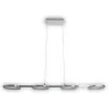 Näve Kücheninseln<LED-Pendelleuchte Beam Stahl-Blank 150 cm x 100 cm x 16 cm 4er-Set