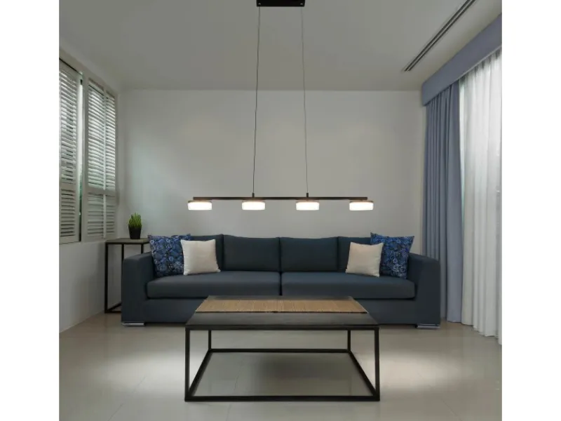 Näve LED-Pendelleuchte Cimo Schwarz 150 cm x 96 cm x 12 cm 4er-Set< Kücheninseln