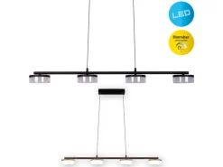 Näve LED-Pendelleuchte Cimo Schwarz 150 cm x 96 cm x 12 cm 4er-Set< Kücheninseln