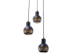 Näve Pendelleuchte Casco Schwarz Ø 25 cm x 120 cm 3er-Set< Kücheninseln