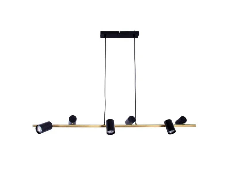 Näve Pendelleuchte Frida Schwarz 120 cm x 115 cm x 23 cm 6er-Set