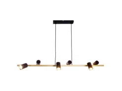 Näve Pendelleuchte Frida Schwarz 120 cm x 115 cm x 23 cm 6er-Set