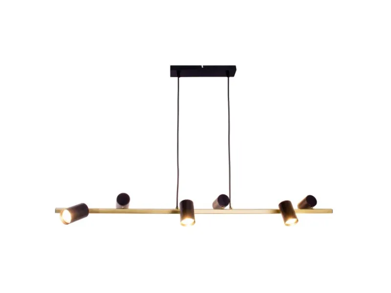 Näve Pendelleuchte Frida Schwarz 120 cm x 115 cm x 23 cm 6er-Set