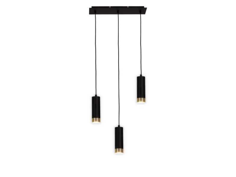 Näve Pendelleuchte Fridu Schwarz 150 cm x 48 cm x 9 cm 3er-Set< Kücheninseln
