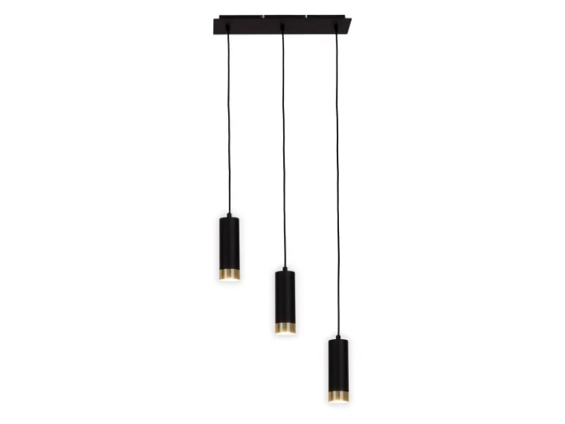 Näve Pendelleuchte Fridu Schwarz 150 cm x 48 cm x 9 cm 3er-Set< Kücheninseln