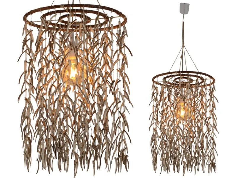 Outlet Näve Pendelleuchte Kokos Natur Ø 40 cm x 120 cm