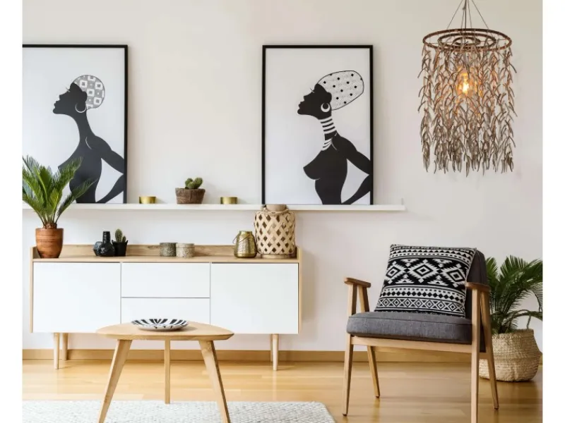 Outlet Näve Pendelleuchte Kokos Natur Ø 40 cm x 120 cm