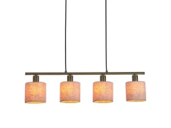 Näve Pendelleuchte Maron Natur 140 cm x 71,5 cm x 12 cm 4er-Set< Kücheninseln