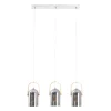 Näve Pendelleuchte Vidrio Silber 141 cm x 11,5 cm 64 cm 3er-Set< Kücheninseln