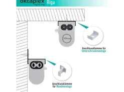 Küchenschränke<Oktaplex LED Unterbauleuchte Riga 2er Set Küche 28cm Neutralweiß 4000K 230V mit Schalter