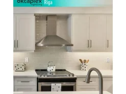 Küchenschränke<Oktaplex LED Unterbauleuchte Riga 2er Set Küche 28cm Neutralweiß 4000K 230V mit Schalter